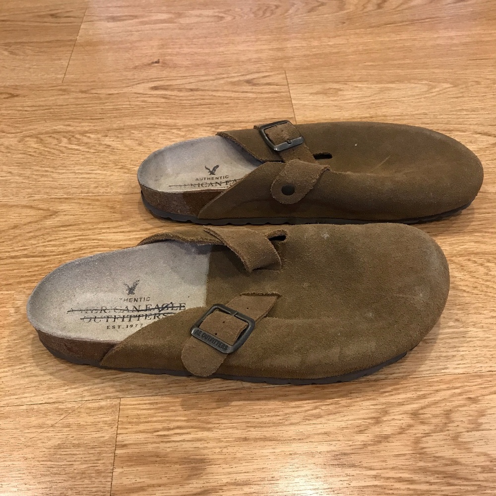 Men's American Eagle Leather Slip-on Sandal Size 9